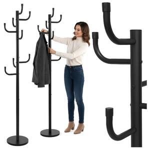 Stojací věšák Wiktor, výška 175 cm – černý