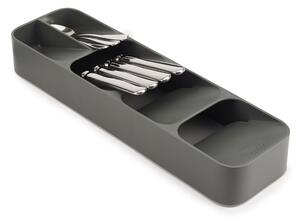 Šedý plastový příborník do zásuvky 11 x 39,5 cm Duo – Joseph Joseph