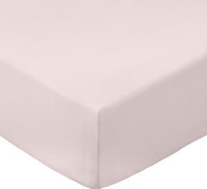 Růžové napínací prostěradlo z bavlněného perkálu 90x190 cm Cotton Percale – Bianca