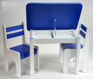 Stůl a dvě židličky K1 - modrá