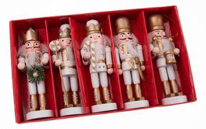 Dřevěné vánoční figurky v sadě 5 ks (výška 12,5 cm) – Dakls