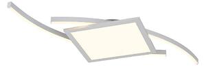 Lucande - Tiaro LED Square Stropní Lampa 42,5 Silver
