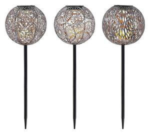 Lindby - Vilani LED Solární Článek Zahradní Lampa 3 pcs. Silver