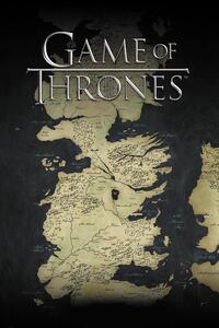 Umělecký tisk Game of Thrones - Westeros map, (26.7 x 40 cm)