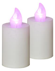 Elektrická svíčka s plamenem 2 ks bílá sada 2 ks včetně baterií 4x AA