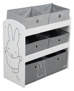 Bílý/šedý dětský organizér na hračky 63,5x29,5x60 cm Miffy – Roba