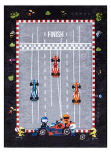 Dětský koberec JUNIOR 52108.801 závodník / Formule 1, šedý