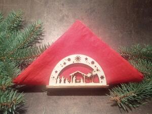 Vánoční dřevěný držák na ubrousky