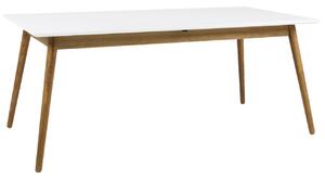 Matně bílý lakovaný rozkládací jídelní stůl Tenzo Dot 180/240 x 90 cm