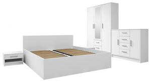 Ložnice Neralli I, Rozměr postele: 160 x 200 cm, Barva dřeva: Bílá alpská Mirjan24 5903211302695