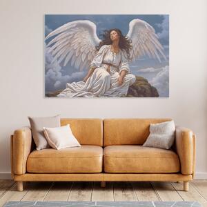 FeelHappy Obraz na plátně - Andělská žena v nebi Velikost obrazu: 40 x 30 cm