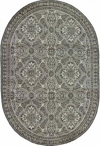 Vopi | Kusový koberec Flat 21193 ivory/silver/grey - Ovál 120 x 170 cm