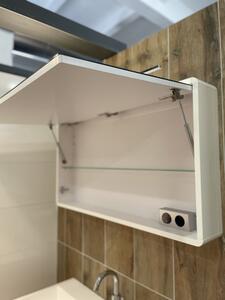 Kingsbath Toscana White 100 zrcadlová skříňka do koupelny s LED osvětlením