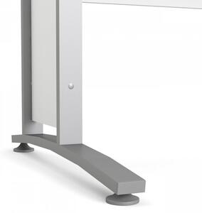Kancelářský stůl Prima 80400/70 bílý/stříbrné nohy - TVI