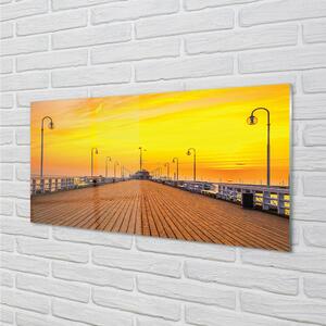 Obraz na skle Gdańsk Pier sea sunset 100x50 cm
