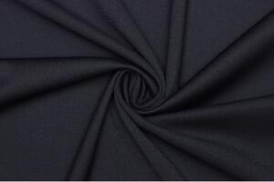 Kostýmová elastická směsová vlna v keprové (twill) vazbě - Temně modrá