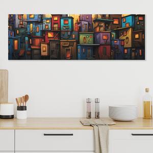 Obraz na plátně - Domy v Casa de Cube FeelHappy.cz Velikost obrazu: 120 x 40 cm
