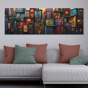 Obraz na plátně - Domy v Casa de Cube FeelHappy.cz Velikost obrazu: 120 x 40 cm