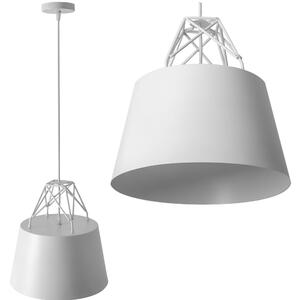 Toolight, závěsná kovová stropní lampa 1xE27 APP423-1CP, bílá, OSW-00553