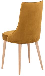 Nordic Design Žlutá sametová jídelní židle Kika