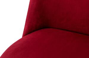 Nordic Design Červená sametová jídelní židle Lola