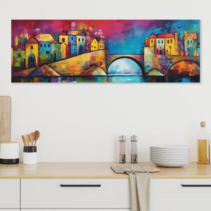 Obraz na plátně - Most dvou světů v Tarentinu FeelHappy.cz Velikost obrazu: 120 x 40 cm