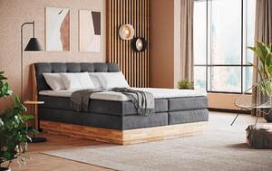 POSTEL BOXSPRING, 160/200 cm, antracitová - Postele s úložným prostorem, Online Only