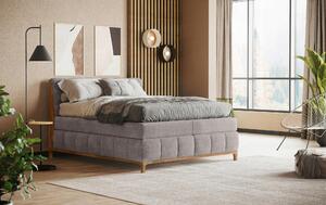 POSTEL BOXSPRING, 160/200 cm, šedohnědá MID.YOU - Manželské postele, Online Only