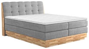 POSTEL BOXSPRING, 200/200 cm, světle šedá - Postele s úložným prostorem, Online Only