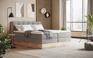 POSTEL BOXSPRING, 180/200 cm, světle šedá - Postele s úložným prostorem, Online Only