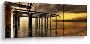 Obraz - Architektura u pobřeží (s hodinami) (90x30 cm)