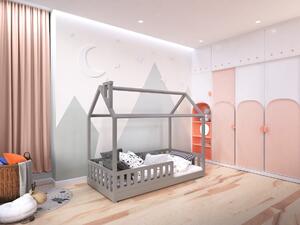 Domečková postel Alfie PLUS 1 se snímatelnou zábranou - 120 x 200 cm -