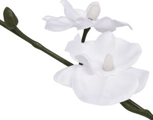 Umělá rostlina orchidej s květináčem 30 cm bílá