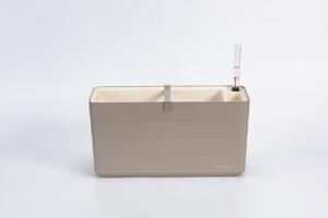 Samozavlažovací truhlík PLASTIA BERBERIS 40 cm taupe + slonová kost