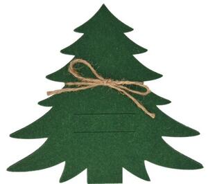 Home Styling Collection Prostírání na příbory v podobě vánočního stromků, sada 4 ks Barva: Zelená