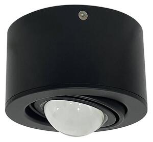 Lindby reflektor Jyla, černý, 3 000 K, Ø 13 cm, čočka, hliník