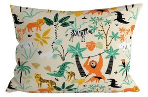 Povlak na polštář z mikrovlákna JUNGLE FRIENDS 70x90 cm, barevný