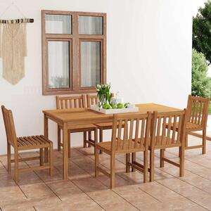 7dílná zahradní jídelní sada 180 x 90 cm masivní teakové dřevo 3059941