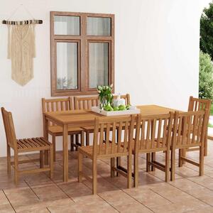 9dílná zahradní jídelní sada 180 x 90 cm masivní teakové dřevo 3059942