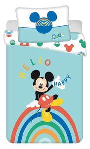 Jerry fabrics Disney povlečení do postýlky Mickey Rainbow baby 100x135 + 40x60 cm