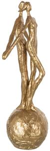 Zlatá dekorativní soška J-Line Kalua 36 cm