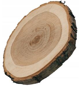 Dřevěný kroužek - plátek, oboustranně broušený, s kůrou, průměr 15-20 cm -