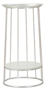 KONFERENČNÍ STOLEK, barvy stříbra, kov, kámen, 40/76/40 cm - Konferenční stolky, Online Only