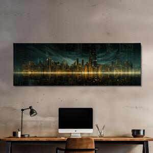 Obraz na plátně - Futuristické město - Hi-Tech Metropole FeelHappy.cz Velikost obrazu: 150 x 50 cm