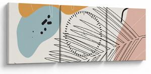 Obraz - Ilustrace listu (s hodinami) (90x30 cm)