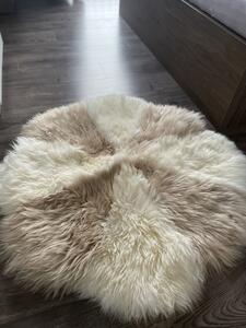Koberec béžově-bílý kruh
