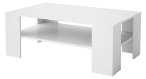 Set sedací souprava MIA L šedá melír + konferenční stolek EMANUEL bílá