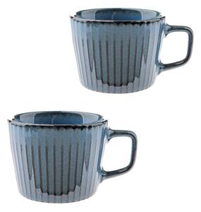 Modré keramické hrnky v sadě 2 ks na cappuccino 190 ml Tone – Dakls