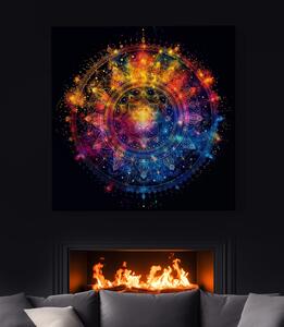 Obraz na plátně - Mandala Zářivá seance FeelHappy.cz Velikost obrazu: 40 x 40 cm