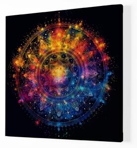 Obraz na plátně - Mandala Zářivá seance FeelHappy.cz Velikost obrazu: 60 x 60 cm